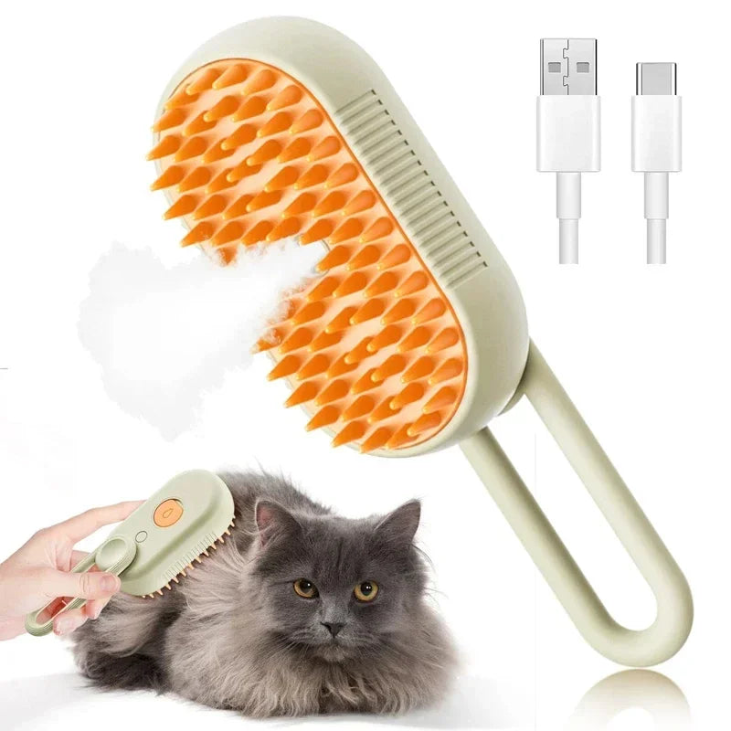 3-in-1 Cat & Dog Steam Brush