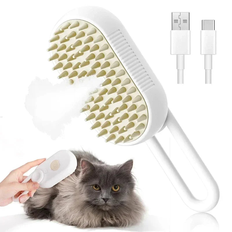 3-in-1 Cat & Dog Steam Brush
